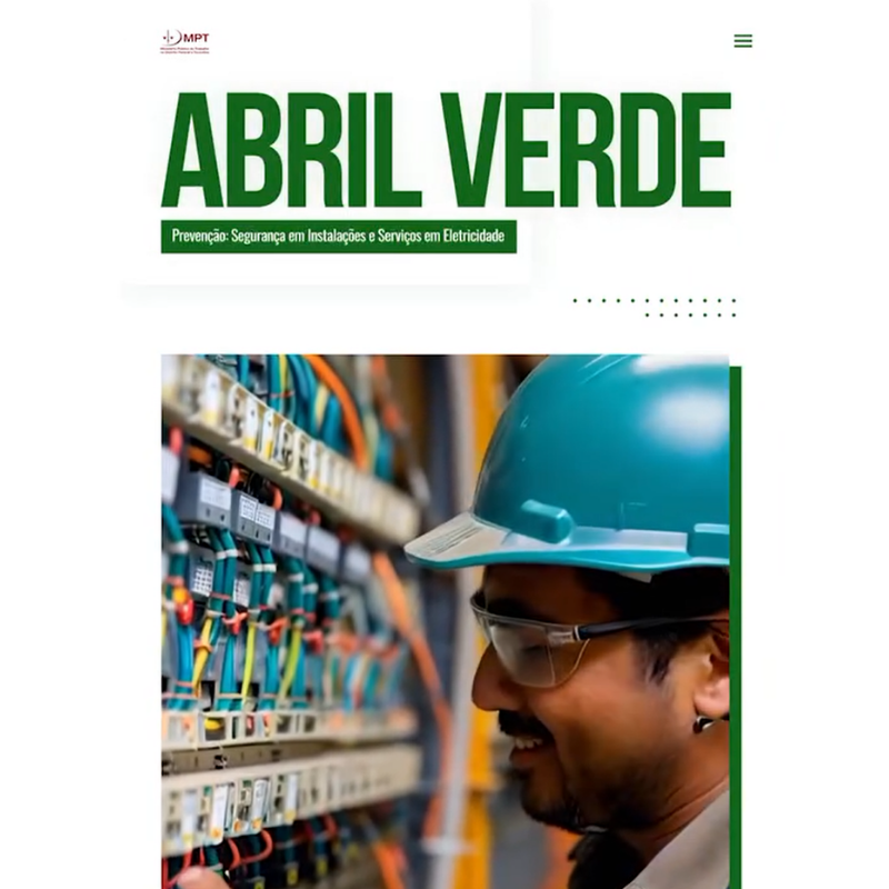 Abril Verde 2026: segurança em instalações e serviços em eletricidade é o tema da audiência pública