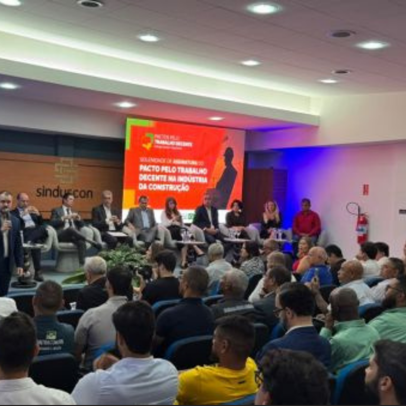 MPT participa da assinatura do Pacto pelo Trabalho Decente na Construção Civil